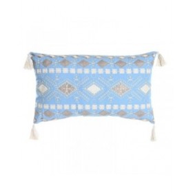 Cuscino DKD Home Decor 60 x 15 x 35 cm Azzurro Bianco