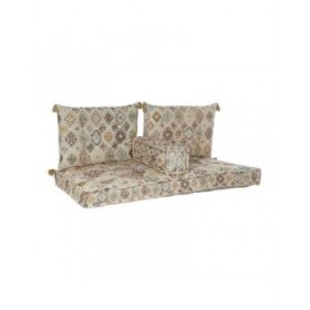 Divano a 2 Piazze DKD Home Decor Giallo Marrone Beige 145 x 76 x 13 cm