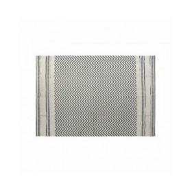 Tappeto DKD Home Decor Nero Zig zag Bianco (120 x 180 x 0,7 cm)