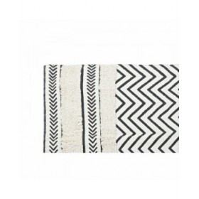 Tappeto DKD Home Decor Nero Zig zag Bianco (120 x 180 x 0,7 cm)