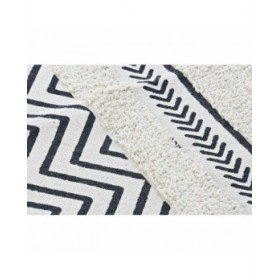 Tappeto DKD Home Decor Nero Zig zag Bianco (120 x 180 x 0,7 cm)