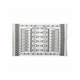 Tappeto DKD Home Decor Nero Bianco Ikat (120 x 180 x 0,7 cm)