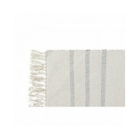 Tappeto DKD Home Decor 120 x 180 x 0,75 cm Grigio Poliestere Bianco Frange Boho (2 Unità)