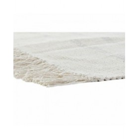 Tappeto DKD Home Decor 120 x 180 x 0,75 cm Grigio Poliestere Bianco Frange Boho (2 Unità)