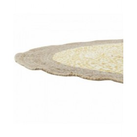 Tappeto DKD Home Decor Marrone Bianco Giallo (148 x 148 x 1 cm)