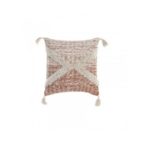 Cuscino DKD Home Decor Beige Arancio 45 x 10 x 45 cm Frange