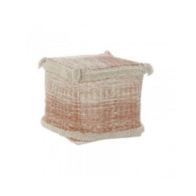Cuscino DKD Home Decor Da terreno Arancio 40 x 40 x 40 cm Frange Città