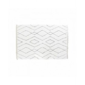 Tappeto DKD Home Decor Bianco Grigio Rombos Scandi Ø 9,4 cm 120 x 180 x 3 cm
