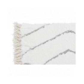 Tappeto DKD Home Decor Bianco Grigio Rombos Scandi Ø 9,4 cm 120 x 180 x 3 cm