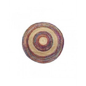 Tappeto DKD Home Decor Poliestere Cotone Multicolore Iuta (200 x 200 x 0,7 cm)