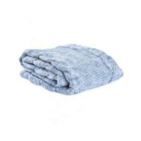 Copriletti DKD Home Decor Azzurro Blu cielo 150 x 125 x 1 cm (2 Unità)