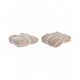 Copriletti DKD Home Decor Rosa chiaro 150 x 125 x 1 cm (2 Unità)
