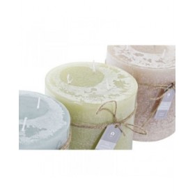 Candela DKD Home Decor Vaniglia Cera Di base (12 x 12 x 12 cm) (3 Unità)