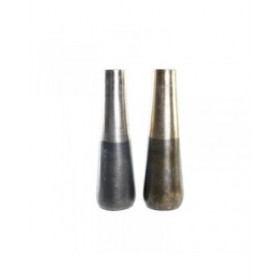 Vaso DKD Home Decor 15,5 x 15,5 x 49,5 cm Alluminio Moderno (2 Unità)