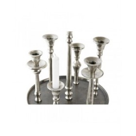 Candelabro DKD Home Decor 29 x 29 x 30 cm Alluminio Moderno (2 Unità)