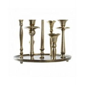 Candelabro DKD Home Decor 29 x 29 x 30 cm Alluminio Moderno (2 Unità)