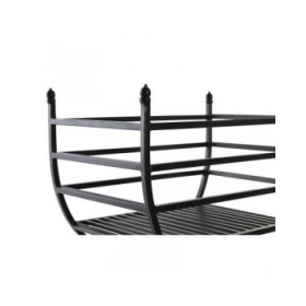 Legnaia DKD Home Decor Nero Acciaio 48 x 30 x 57 cm Supporto per Legna