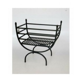 Legnaia DKD Home Decor Nero Acciaio 48 x 30 x 57 cm Supporto per Legna