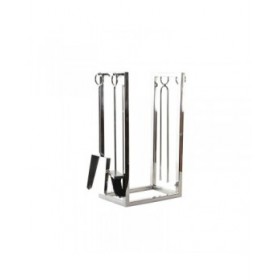 Supporto per Legna DKD Home Decor Acciaio inossidabile (30 x 20 x 60 cm)