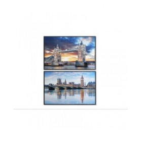 Tela DKD Home Decor 90 x 2,5 x 60 cm 90 x 2.5 x 60 cm Londra Loft (2 Unità)