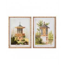 Quadro DKD Home Decor Abete Cristallo Orientale 50 x 3 x 70 cm 50 x 70 x 2,8 cm (2 Unità)