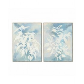 Quadro DKD Home Decor 90 x 4 x 120 cm Foglia della pianta Scandinavo (2 Unità)