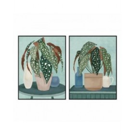 Quadro DKD Home Decor 90 x 4 x 120 cm Impianto Città (2 Unità)