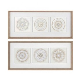 Quadro DKD Home Decor 61 x 3,8 x 26 cm 63,5 x 4 x 28,6 cm Cerchi Scandinavo (2 Unità)