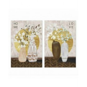 Quadro DKD Home Decor Pino (40 x 1,8 x 50 cm) (2 Unità)