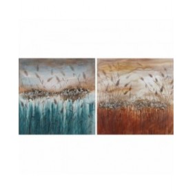 Quadro DKD Home Decor 100 x 3,5 x 100 cm Moderno (2 Unità)