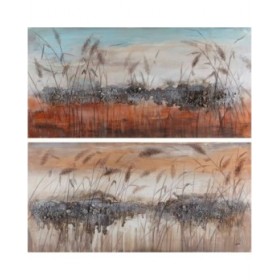 Quadro DKD Home Decor 140 x 3,5 x 70 cm Moderno (2 Unità)