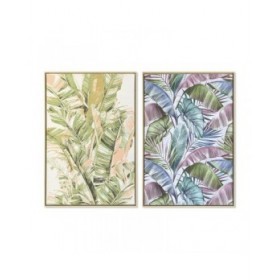 Quadro DKD Home Decor 84 x 4,5 x 123 cm Palme Tropicale (2 Unità)