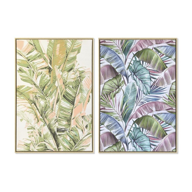 Quadro DKD Home Decor 84 x 4,5 x 123 cm Palme Tropicale (2 Unità)