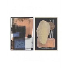 Quadro DKD Home Decor Astratto Città 83 x 4,5 x 123 cm 84 x 4,5 x 123 cm (2 Unità)