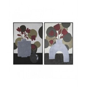 Quadro DKD Home Decor 83 x 4,5 x 122,5 cm 83 x 4,5 x 123 cm Vaso Scandinavo (2 Unità)