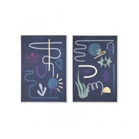 Quadro DKD Home Decor 83 x 4,5 x 122,5 cm 83 x 4,5 x 123 cm Astratto Città (2 Unità)