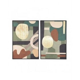 Quadro DKD Home Decor Astratto Moderno (83 x 4,5 x 122,5 cm) (83 x 4,5 x 123 cm) (2 Unità)