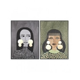 Quadro DKD Home Decor Donna Moderno (102,5 x 4,3 x 142,6 cm) (2 Unità)