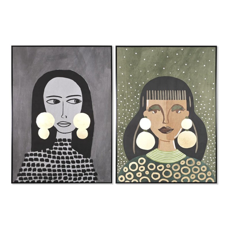 Quadro DKD Home Decor Donna Moderno (102,5 x 4,3 x 142,6 cm) (2 Unità)