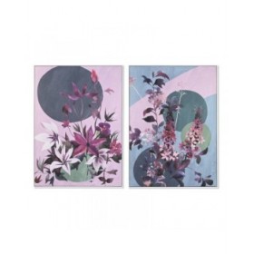 Quadro DKD Home Decor 102,5 x 4,3 x 142,6 cm Fiori Moderno (2 Unità)