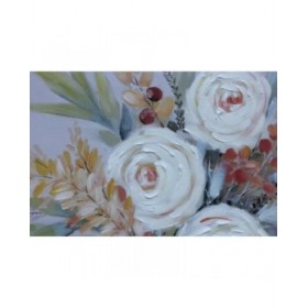 Quadro DKD Home Decor Fiori (80 x 2,8 x 80 cm) (2 Unità)