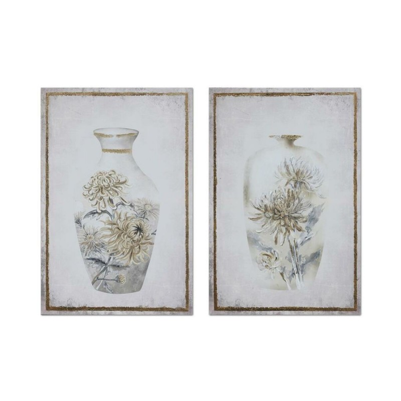 Quadro DKD Home Decor Vaso (50 x 1,8 x 70 cm) (2 Unità)
