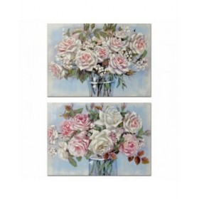 Quadro DKD Home Decor Vaso 100 x 3 x 70 cm Shabby Chic (2 Unità)