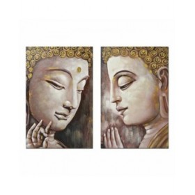 Quadro DKD Home Decor Buddha 80 x 3 x 120 cm Orientale (2 Unità)