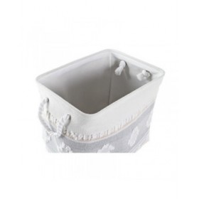 Set di Cestini DKD Home Decor Grigio Cotone (45 x 35 x 40 cm) (2 Pezzi)