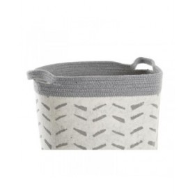 Set di Cestini DKD Home Decor Grigio Cotone (3 Pezzi) (35 x 35 x 40 cm)