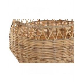 Set di Cestini DKD Home Decor Naturale Metallo Polietilene 38 x 38 x 34 cm 38 x 38 x 27 cm 3 Pezzi