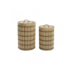 Set di Cestini DKD Home Decor 40 x 40 x 63 cm Bambù