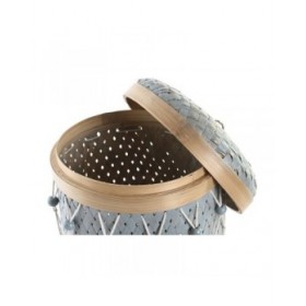 Set di Cestini DKD Home Decor Multicolore Bambù Boho 46 x 46 x 58 cm