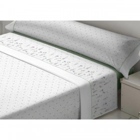 Set di Lenzuola Tejidos Reina Nicola Bianco Verde Osimano